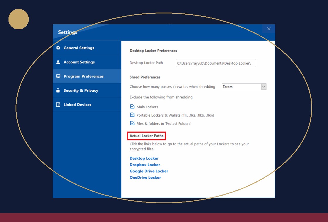 Supplied legacy Folder Lock locker interface